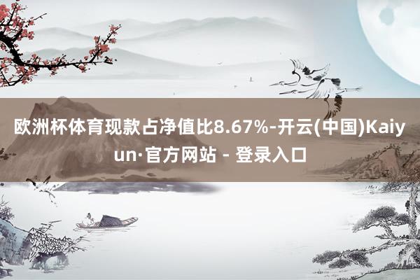 欧洲杯体育现款占净值比8.67%-开云(中国)Kaiyun·官方网站 - 登录入口